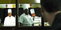 Justin Timberlake looks at chefs