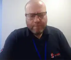 Man raises middle finger