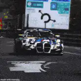 BMW M8 GTE race car drifting