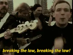 Metallica breaking the law