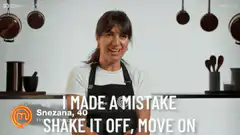 Woman shakes hands off mistake