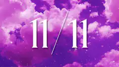11:11 on purple clouds