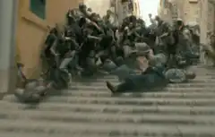 zombies rolling down stairs