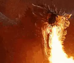 Godzilla breathing fire