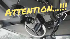 Bus driver shows camera and cat