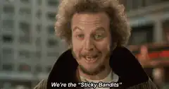 Sticky Bandits with coins on hand