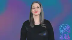 Woman signing ASL with hand gestures