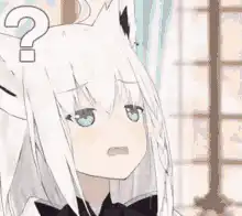 anime girl with question mark