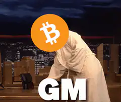 Bitcoin head GM meme