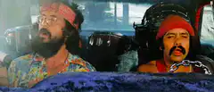 Cheech and Chong in a van