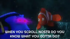 Dory zapping Nemo with laser eyes