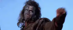 Picts cheering in Braveheart