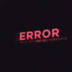 Red ERROR message with warning symbol
