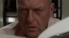 Hank Schrader intense reading