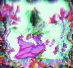 Psychedelic color shifting abstract art