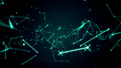 Abstract cyan plexus network animation