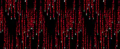 red matrix code rain