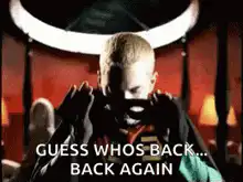 Eminem puts on a mask