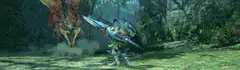 Monster Hunter character fighting a dragon