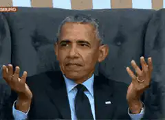 Obama shrugging hands