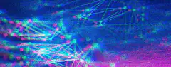 glitchy abstract network background