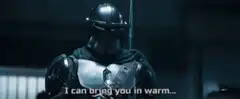 Mando offers to bring Grogu in warm or cold