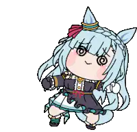 Chibi horse girl spinning around