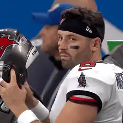 Tampa Bay Buccaneers player makes a disgusted face