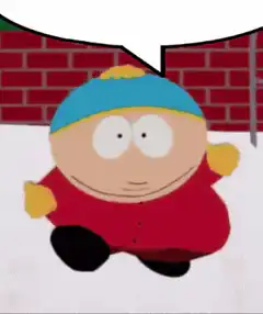 Eric Cartman standing in snow
