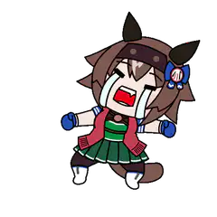 Chibi horse girl crying