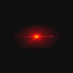 Red lens flare effect