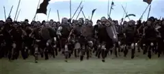 Vikings running into battle