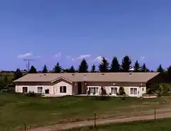 House exploding in fire