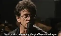 Lou Reed singing perfect day