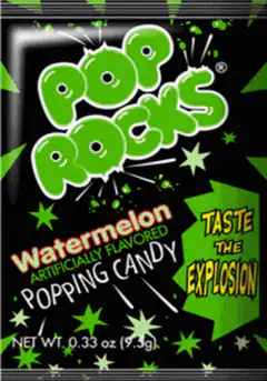 Pop Rocks candy packets flashing