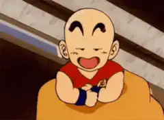 Krillin laughing