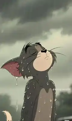 Tom the cat in the rain