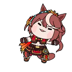 Chibi horse girl dancing