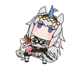 chibi unicorn character dancing