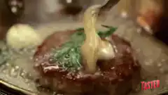 Butter basting a steak