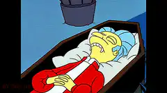 Homer Stakes Mr. Burns in Coffin