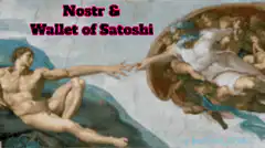 Nostr and Satoshi fist bump