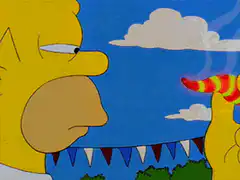 Homer Simpson eats spicy candy