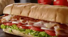 delicious bacon sandwich close up