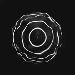 glowing white concentric circles animation