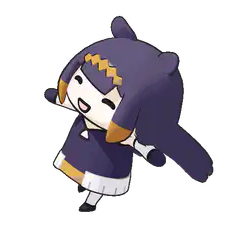 Chibi character spinning around