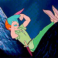 Peter Pan falling asleep