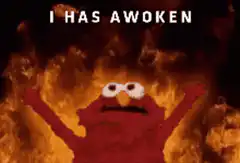Elmo Awakens in Flames