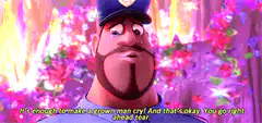 Officer McHale crying