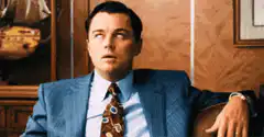 Leonardo DiCaprio yawning in a suit